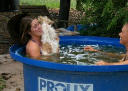 Surviving the 45℃ heat in the lick trough Svea 8