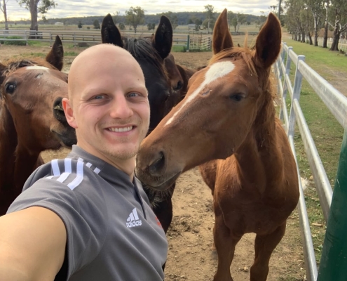 Mike with Horses